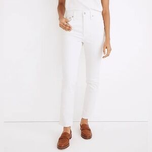NWT Madewell The Perfect Jean, Tile White, high rise. Sz 33